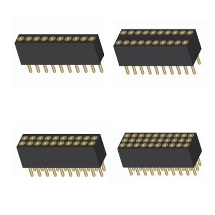 1.27mm圆孔排母 单/双/三排 180度